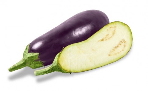 Aubergine aufgeschnitten