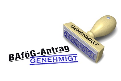 Stempel mit Bafög Antrag genehmigt