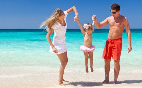 Familienurlaub am Strand