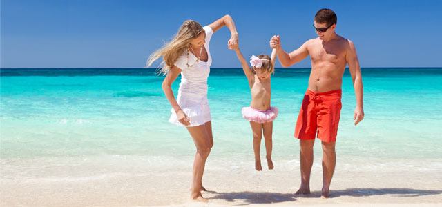 Familienurlaub am Strand