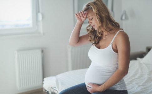 Schwangere Frau mit Ringelröteln