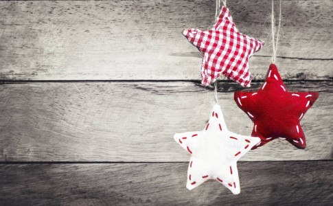 Selbst gebastelte Sterne