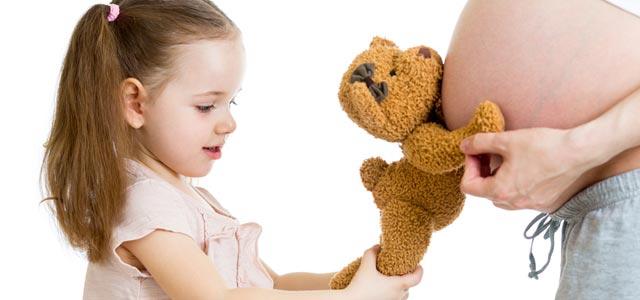 Mutter Tochter Babybauch